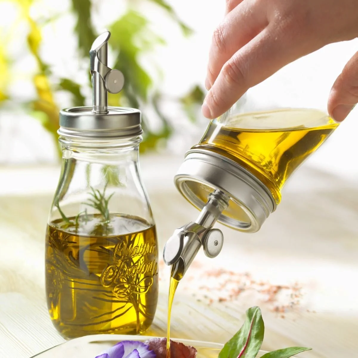 Bormioli Rocco 13.5oz Quattro Stagioni Oil Bottle 3 Bormioli Rocco 13.5oz Quattro Stagioni Oil Bottle - Image 3