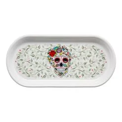 Fiesta® 12" Small Bread Tray | Sugar Skull And Vine (White)