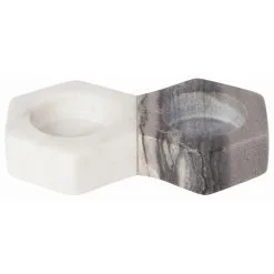 Danica Brands Danica Heirloom Marble Divided Tray | White & Slate