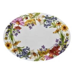Bamboo Table Oval Platter | Wildflowers