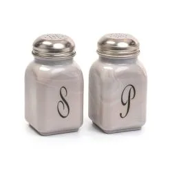 Mosser Glass Monogram Salt & Pepper Set | Marble